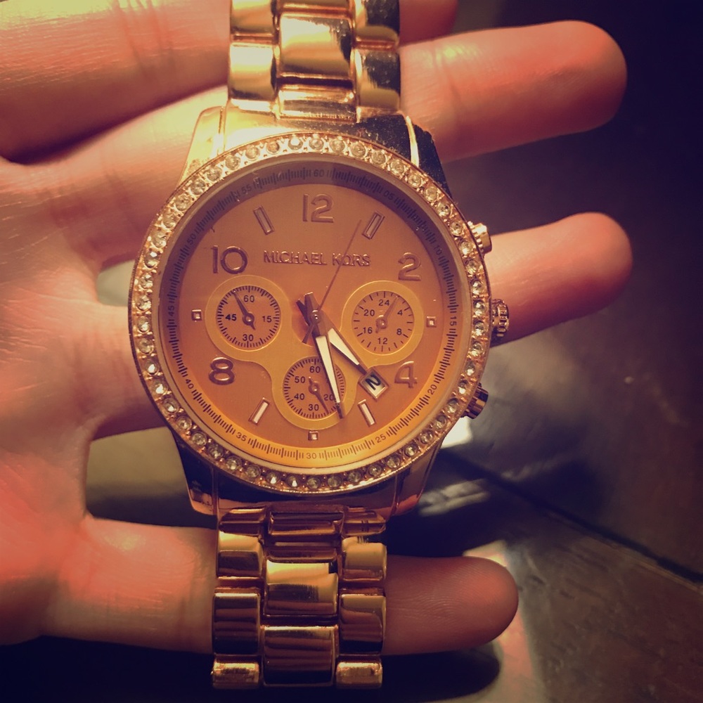 Rose gold Michael Kors watch